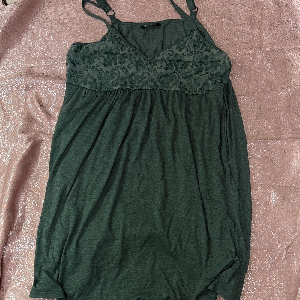 BloomChic Olive Embroidered Top